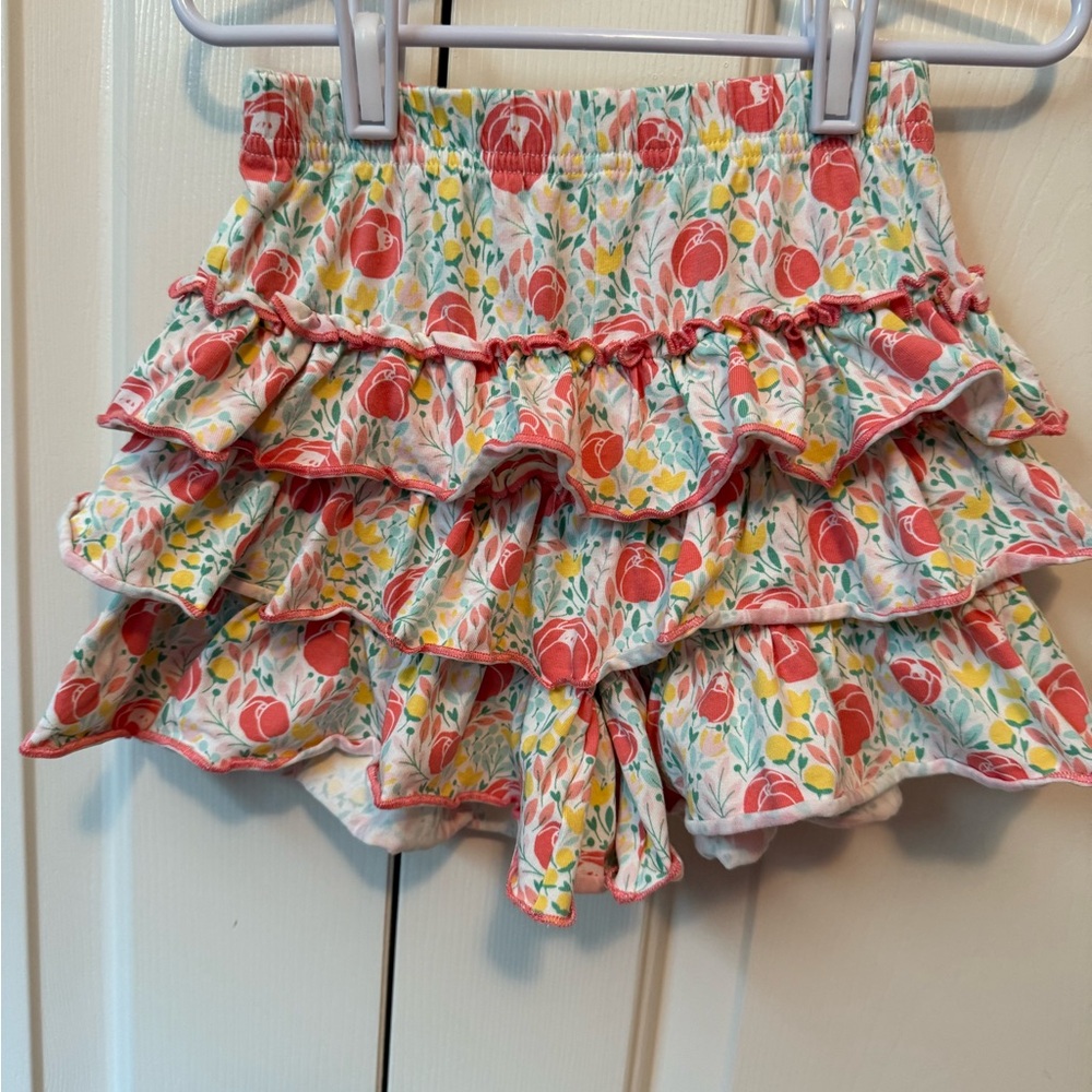 Serendipity by Shrimp and Grits Floral Ruffle Shorts